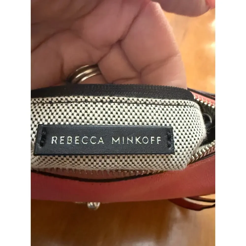 Rebecca Minkoff Jean Mac Crossbody in grapefruit adjustable strap classy minimal
